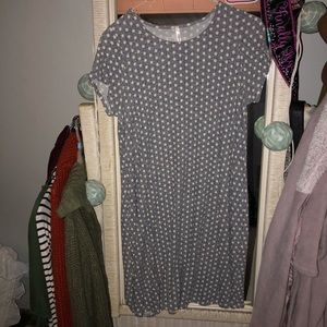 Blue polka dot dress